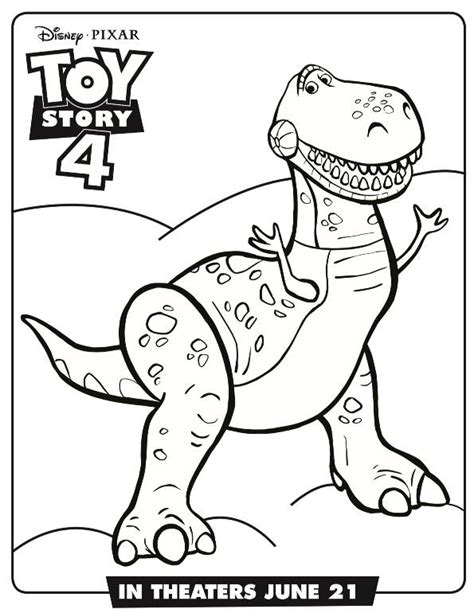 Coloring pages rex toy story dibujo. kleurplaten en zo » Kleurplaat van Rex