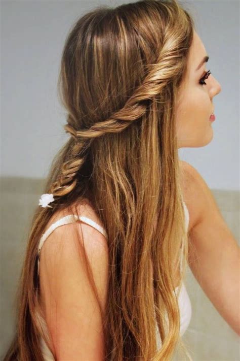 Twist the hair and pin it up at the back. Girly Hairstyles Long Hair Stylish & Little Girl Hairstyles