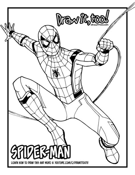 Christmas, halloween, seasons, carnival … very popular themes and periods of the year appreciated by children, which give the opportunity to color beautiful drawings. Spiderman Coloring Pages Pdf 25 free Spider Man Home Ing Coloring Pages Printable Pdf in 2020 ...