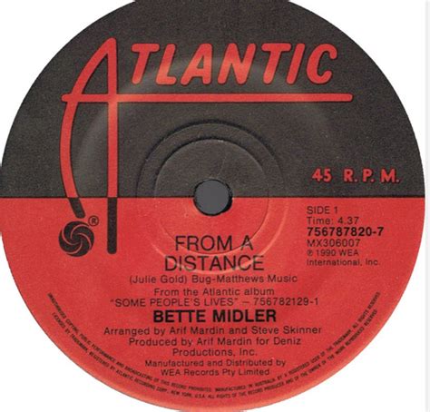 13 years ago13 years ago. Bette Midler - From A Distance (Vinyl, 7", 45 RPM) | Discogs