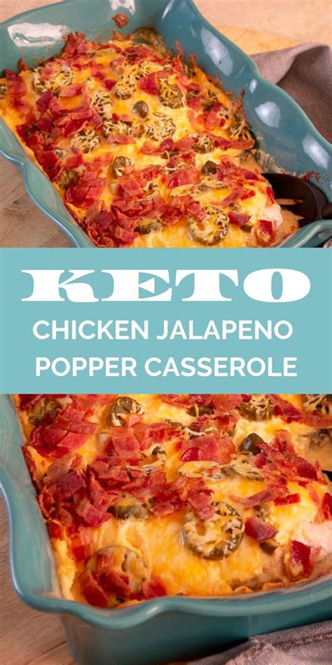 Is this keto baked chicken popper recipe low carb? This Keto Chicken Jalapeno Popper Casserole Recipe is ...