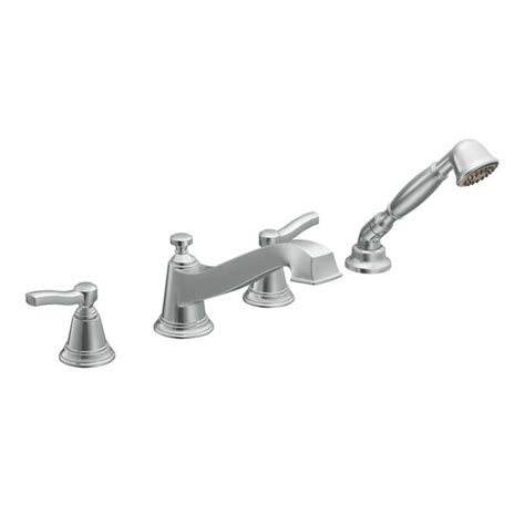 Parlington wall mount tub faucet with cross handles and hand inside measurements 1500 x 1500 auf wall mounted bathtub faucets with hand shower. Moen Rothbury Chrome 2-Handle Commercial/Residential Deck ...