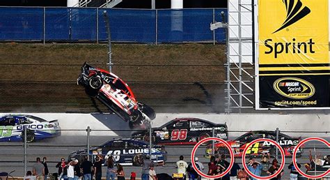 Fortunately for nascar driver kyle larson, he was able to walk away from the collision at the daytona international speedway unharmed. Just photos of fans on campers cheering 'Dega wrecks ...