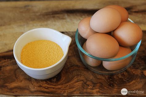 Grind the eggshells in a clean coffee grinder or a blender until all large pieces are ground to a powder: How To Make Powdered Eggs · One Good Thing by Jillee