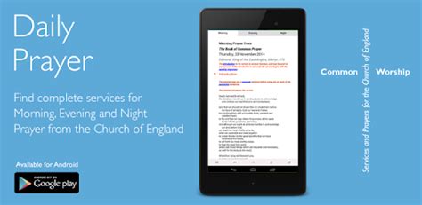 Reflections is proving just the right sort of biblical personal trainer for thousands of christians, tom wright. Daily Prayer: from the CofE - Apps on Google Play