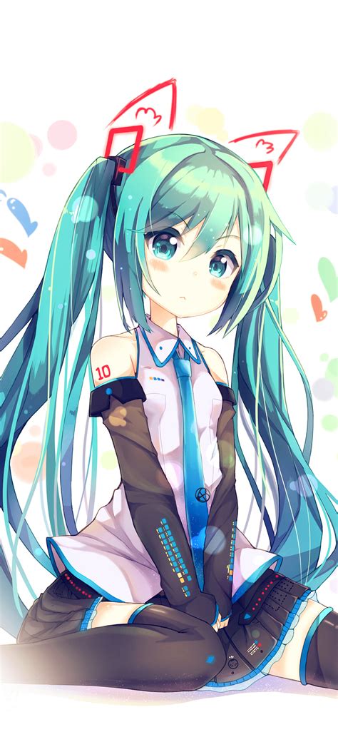 Tons of awesome cute anime girls wallpapers to download for free. iPhonexpapers.com-Apple-iPhone-wallpaper-aw88-hatsune-milk-anime-girl-illustration-art-blue