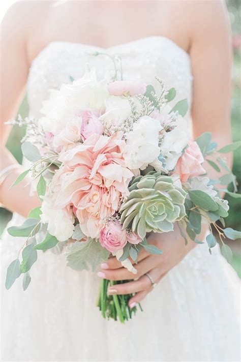 ***the bouquet may differ a little from the original *** ***you can request pictures of your bouquet before shipping. Soft Blush & Sage Green Wedding in California | Pink green ...