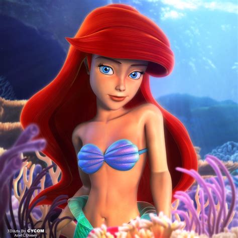 Search results for pretty princess. Ariel 3D Portrait by CYCOMarts on DeviantArt
