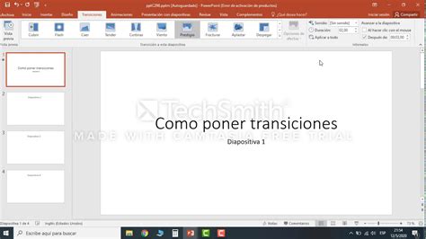 Transiciones para escritura de ensayos. como aplicar transiciones a diapositivas de PowerPoint 2016 - YouTube