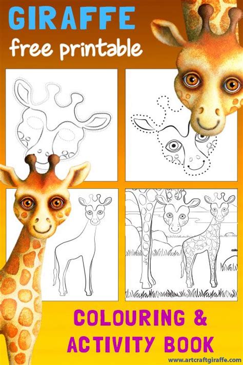 This is a collection of circular (circle) / round shaped objects. Giraffe Colouring Book Printable- Colour in, draw on the ...