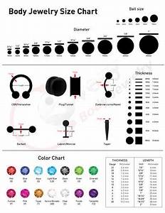 Body Jewelry Size Chart Guide Body Jewelry Piercing Chart
