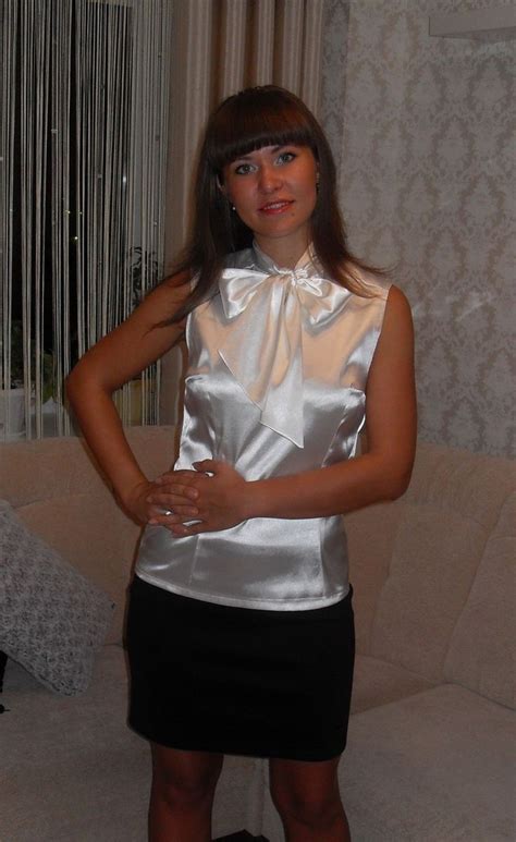 Maybe you would like to learn more about one of these? pussybow | Satin top blouses, Satin blouses, White satin ...