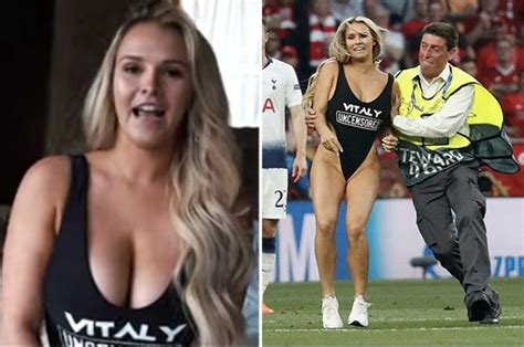 A streaker intent on disrupting the flow. Champions League streaker who stopped Liverpool vs Spurs unmasked as Kinsey Wolanski - Daily Star