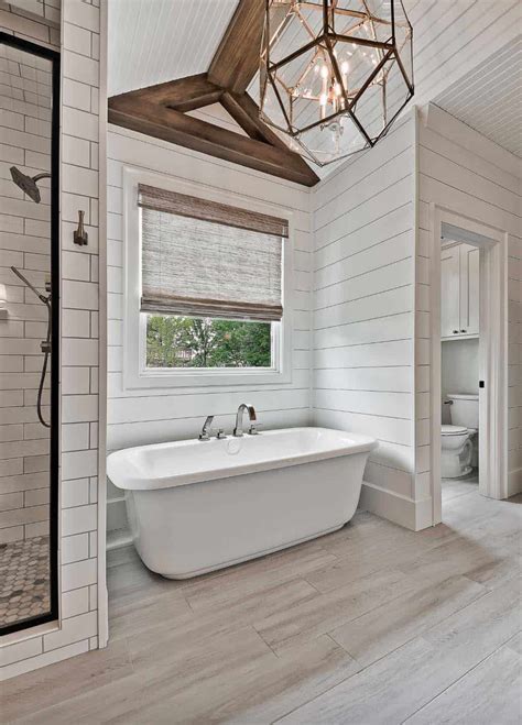 Craftsman style bathroom designs vanity tile via. Welcoming craftsman style home with farmhouse touches in ...