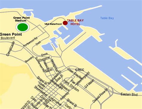 Pepper club luxury hotel cape town central. Map for Cape Town Hotels - Table Bay Hotel - V&A Waterfront