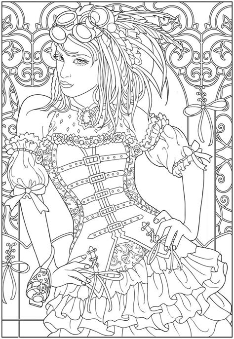 Mermaid coloring pages coloring book pages colorful drawings colorful pictures coloring pages for grown ups collage tampons art. Steampunk Gothic Fairy Coloring Pages - Celebpicsgallery