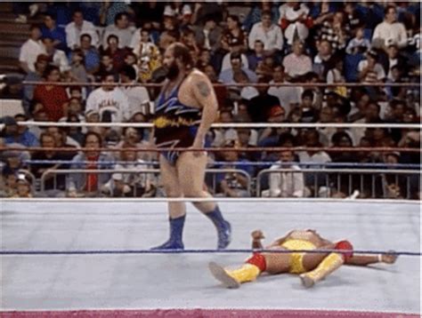Wrestlemania vi wrestling gif by wwe. GIF: How to run the ropes, Earthquake style - Cageside Seats