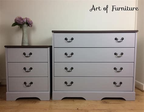 Dip your brush in, and apply the paint straight onto the furniture. Solid Farmhouse Chest Of Drawers & Matching Bedside Table ...