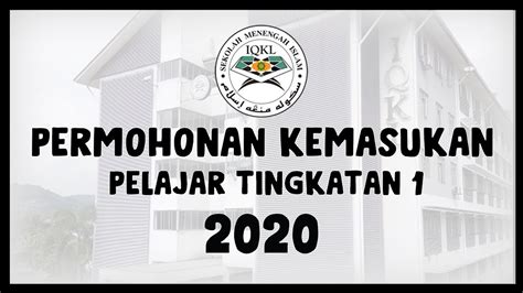 Bagi yang belum berkesempatan untuk buat semakan keputusan tawaran kemasukan mrsm bagi tingkatan 1 tahun 2020, sila ke sini Pengambilan Pelajar Tingkatan 1 Sesi 2020 - YouTube