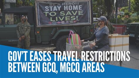 Manila (updated) — metro manila and surrounding bulacan, cavite, laguna and rizal provinces will be under general community quarantine (gcq) with restrictions until the middle of june. Gov't eases travel restrictions between GCQ, MGCQ areas ...