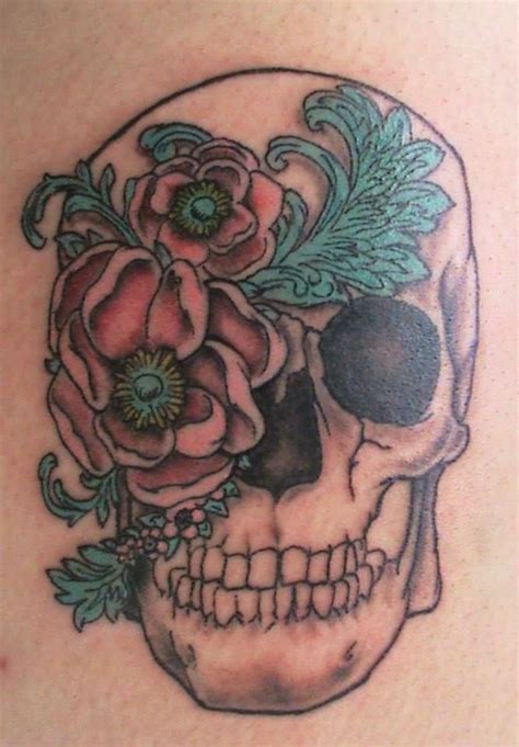 Get a new tattoo done at eyewitness tattoo studio today. Flower & Feather Sugar Skull Tattoo Eyewitness Tattoo ...