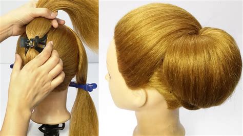 You can hold a lot of hair together and twist it around, taking it to the back of the head, making a bun or pinning it up with a brochure. Easy Bun Hairstyle with Clutcher - New Hairstyle 2020 | 5 ...