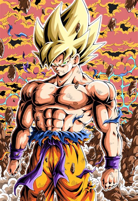 Golden Awakening Super Saiyan Goku | DB-Dokfanbattle Wiki | Fandom