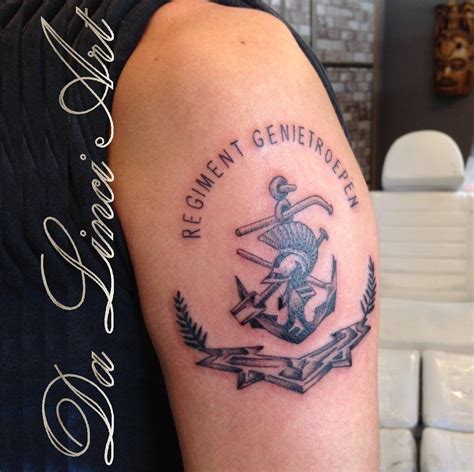 Dutch tattoo shop in voorschoten, voor een eigen ontwerp en een unieke tatoeage. Regiment Genietroepen Dutch Tattoo made by Linda Roos - Da ...