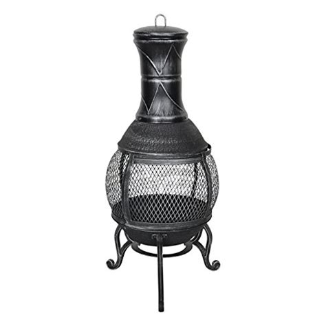 This item chimenea fireplace outdoor fireplace fire pit wood burning fire pit patio square iron fire pit 27.5 large fire pits fire poker mesh spark screen chimney charcoal grid for garden, backyard large fire pits wood burning 44'' high chimineas fire pit steel big outdoor pagoda style firepits bowl with mesh spark screen modern firepits for. Azuma Ember Cast Iron Chiminea Fire Pit Black Patio Burner ...