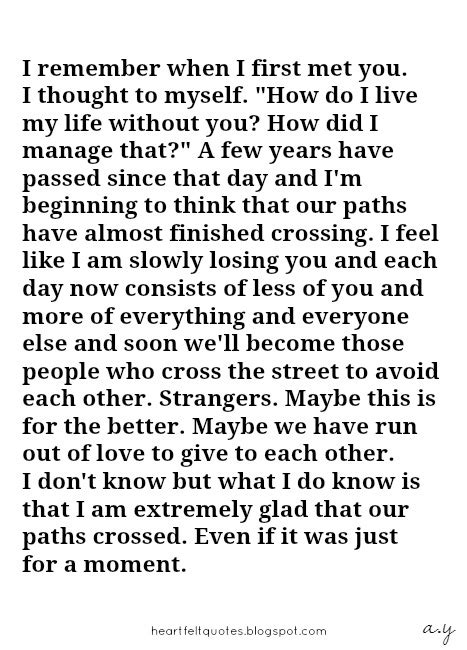 I enjoy raining on parades and throwing stones in glass homes. I'm really glad our paths crossed. | Heartfelt Love And Life Quotes