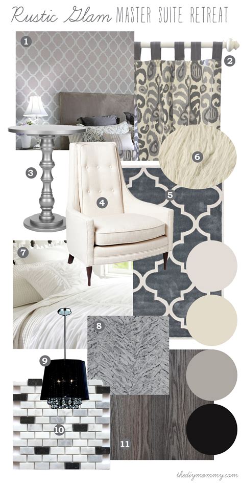 White, stylized boards combined with a rustic. Mood Board: Rustic Glam Master Suite Retreat - Our DIY ...