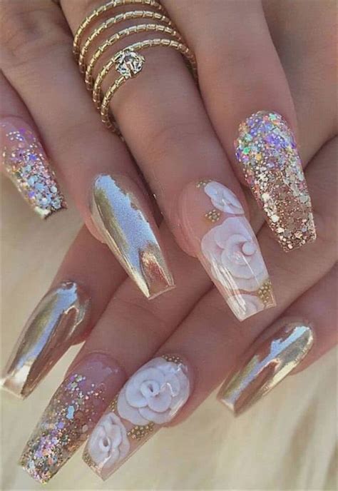 Ver más ideas sobre manicura de uñas, manicura, uñas de gel bonitas. Uñas De Acrilico Rosas Con Dorado / Uñas en rosa y dorado ...