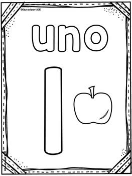 Spanish word for eyes coloring page. Coloreo los números - Spanish numbers coloring pages by ...