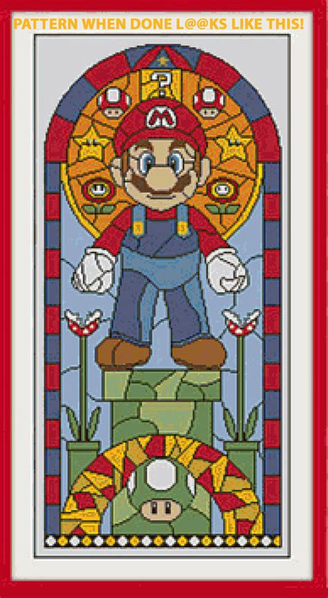 Thanks to boo for the sprite. Atomic Mall | Retro Super Mario Cross Stitch Pattern LOOK