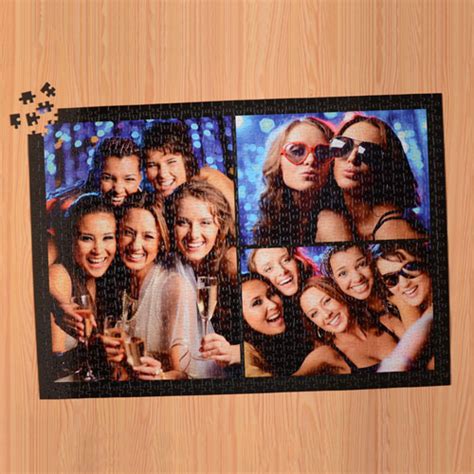 Print your favorite pictures into custom photo puzzles! Black Three Collage 19.75x28 Puzzle 1000 Piece ...