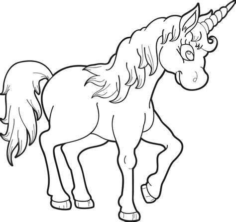 These beautiful creatures set the mind on fantasy and dreaming. Free, Printable Unicorn Coloring Page for Kids #1 - SupplyMe