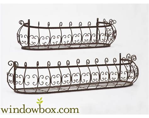 Use with 8 flower pots or coco liner roll. french window boxes.....lovely | Decoração de ferro ...