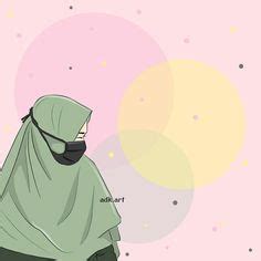 Berhijab menjadi salah satu kewajiban seorang muslimah, karena ini akan melindungi aurat dari pandangan. Gambar Kartun Muslimah Pakai Masker