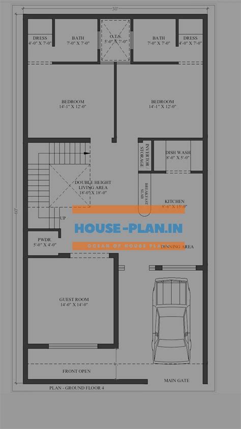 40×60 north facing house vastu plan with pooja room. house plan 30×60 ground floor best house plan design