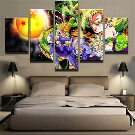 If you are finding a gift that can suprise your friends or loved ones, then we have this dragon ball z action figure set which is quickly becoming a trend right now. Shenron: Dragon Ball Z - 5 Piece Painting | Dbz wall art ...