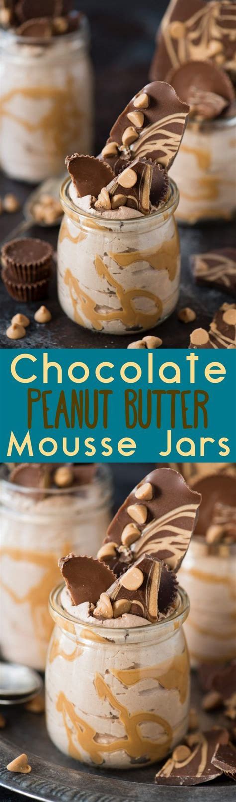 It's so darn easy and is so delicious. Decadent and fluffy chocolate peanut butter mousse jars ...