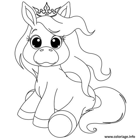 Imprimez les dessins animaux kawaii à colorier gratuitement. Coloriage animaux mignon de bebe licorne - JeColorie.com