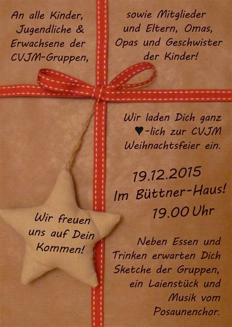 Die feier war sehr schön. Herzliche Einladung zur CVJM Weihnachtsfeier | CVJM ...