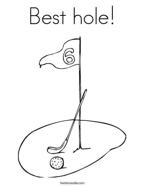 Golf coloring pages for kids angry golfer printable 2021 271 coloring4free. Best hole Coloring Page - Twisty Noodle