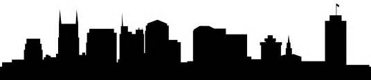 Nashville city skyline black and white silhouette. Nashville Skyline Silhouette | Free vector silhouettes