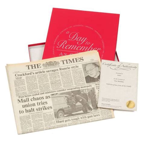 Modern gifts other than crystal watches are also available in the markets. 15th (Crystal) Anniversary - Gift Boxed Original Newspaper ...