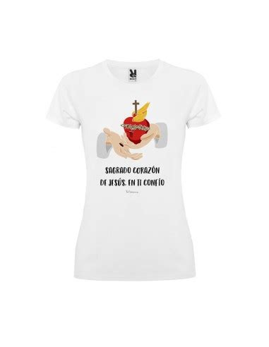 Sagrado carazon en ti confío postrado ante tus pies, humildemente, vengo a pedirte dulce jesús mío, poderte repetir constantemente: Camiseta · Sagrado Corazón de Jesús, en ti confío Talla S