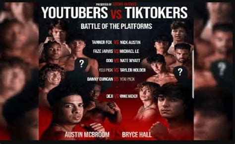 In the main event, youtube star (and ace family founder) austin mcbroom will face tiktok star bryce hall. YouTubers Vs TikTokers: ¿Quién triunfará en un juego de ...