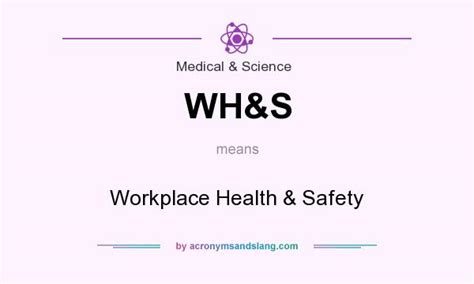 While safety rules vary according the organization and specific job, there are several basic things you can do to remain safe in the workplace. What does WH&S mean? - Definition of WH&S - WH&S stands ...