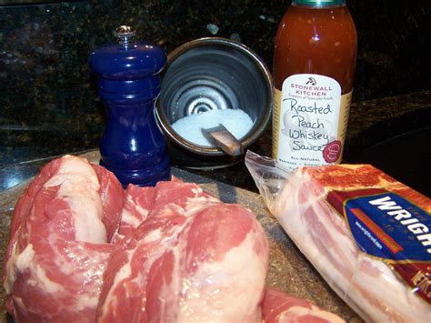 If the center of the meat is not a little pink, it is overcooked! Go Ahead... Take A Bite!: Bacon Wrapped Pork with Peach ...